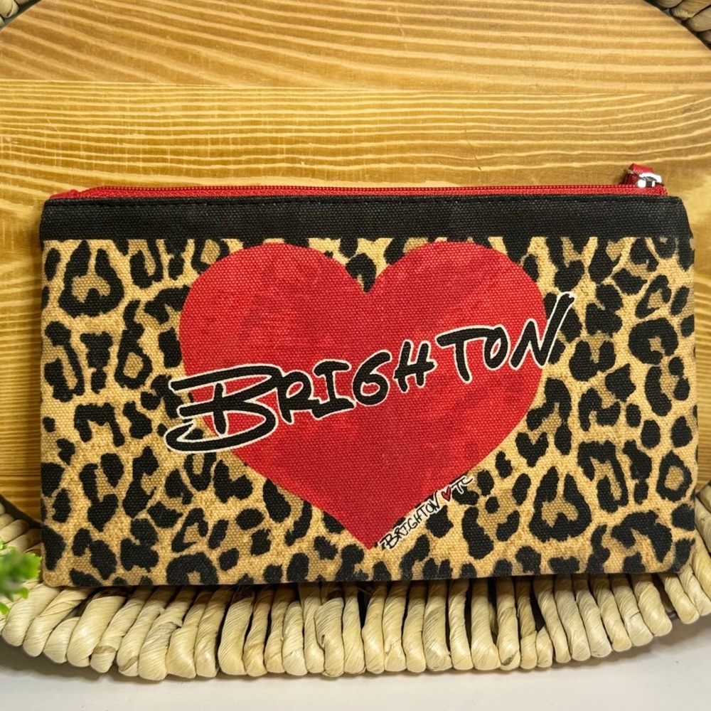 Brighton 2020 Canvas Animal Print Clutch Bag Y2K
